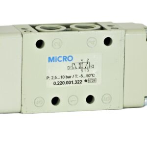 VALVULA 5/2 ACTUACION A PEDAL, DISTRIBUIDOR A CORREDERA, MONOESTABLE; CONEXIÓN 1/4; PRESION 0-10 BAR; CAPACIDAD 1000 N L/MIN.